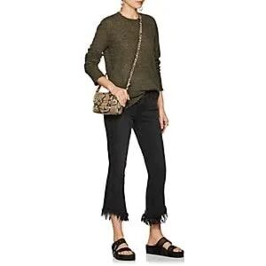 FRAME LE CROP MINI BOOT BLACK JEANS